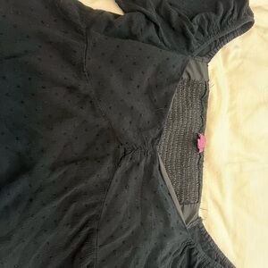 Miami Black Textured Top